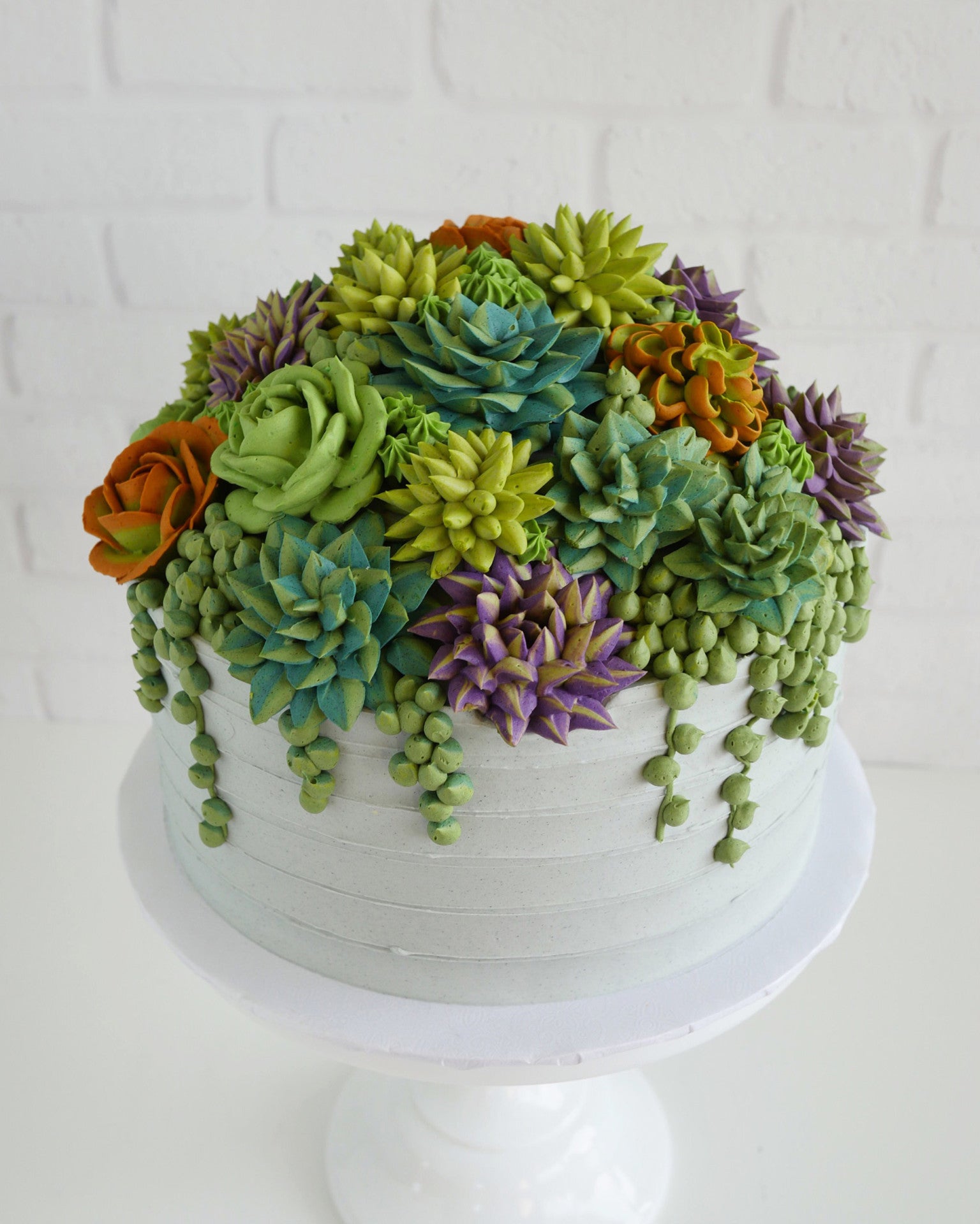 Cakes with plants on them